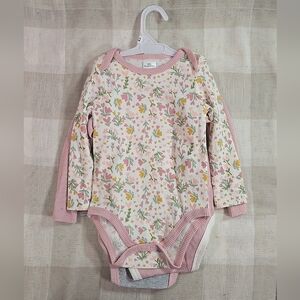 3 Little Beginnings One-piece Long Sleeve Tops Waffle Knit Floral 18 Mo. NWOT